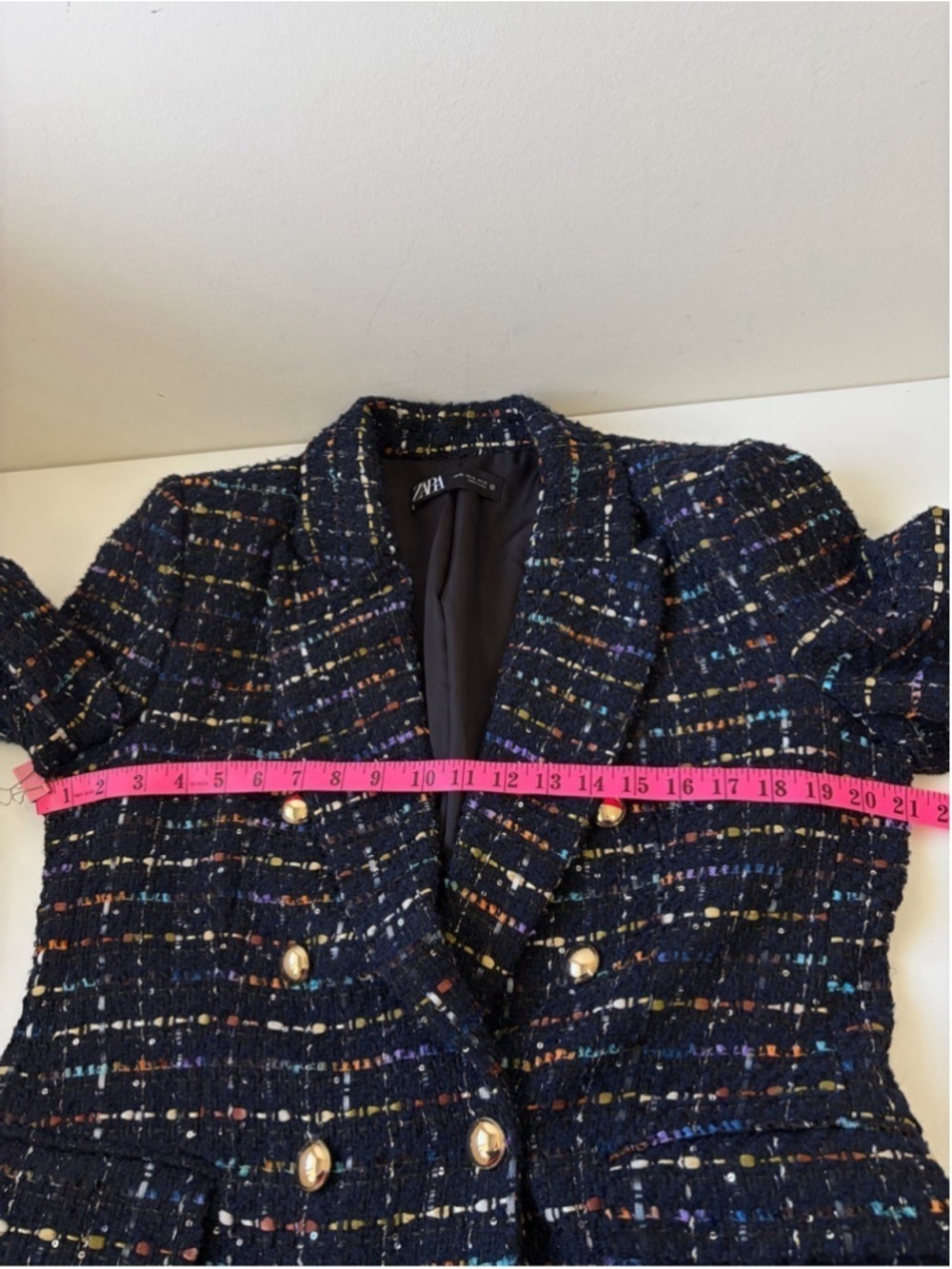 Zara Bloggers DOUBLE BREASTED TEXTURED WEAVE JACKET Size XL - Picture 10 of 12